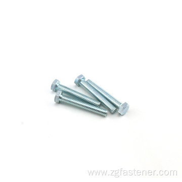 Blue white zinc grade4.8 hex bolts DIN933